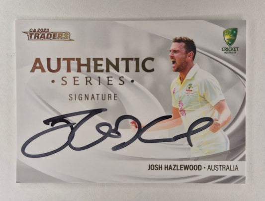 JOSH HAZLEWOOD Cricket CA Traders Authentic Series Signature Card 12/83 ASW01/10