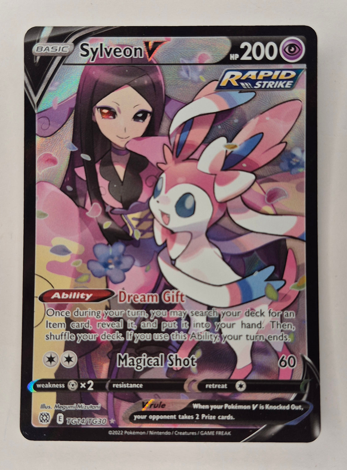 Sylveon V TG14/TG30 Brilliant Stars Trainer Gallery BRS Holo V Rare Pokemon LP