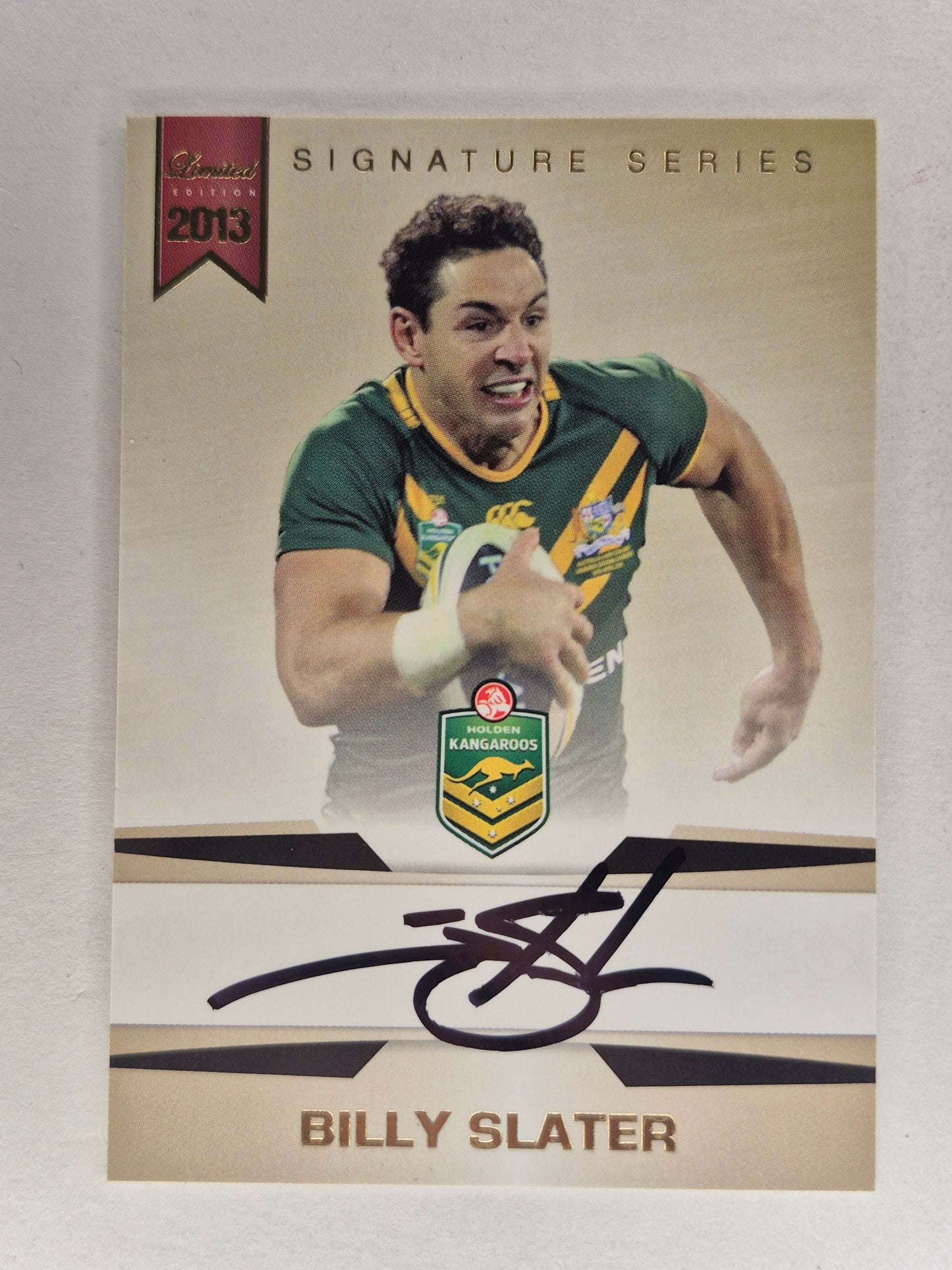 2013 NRL ESP LEAGUE SS-1 BILLY SLATER ON CARD AUTO 082/167 NM