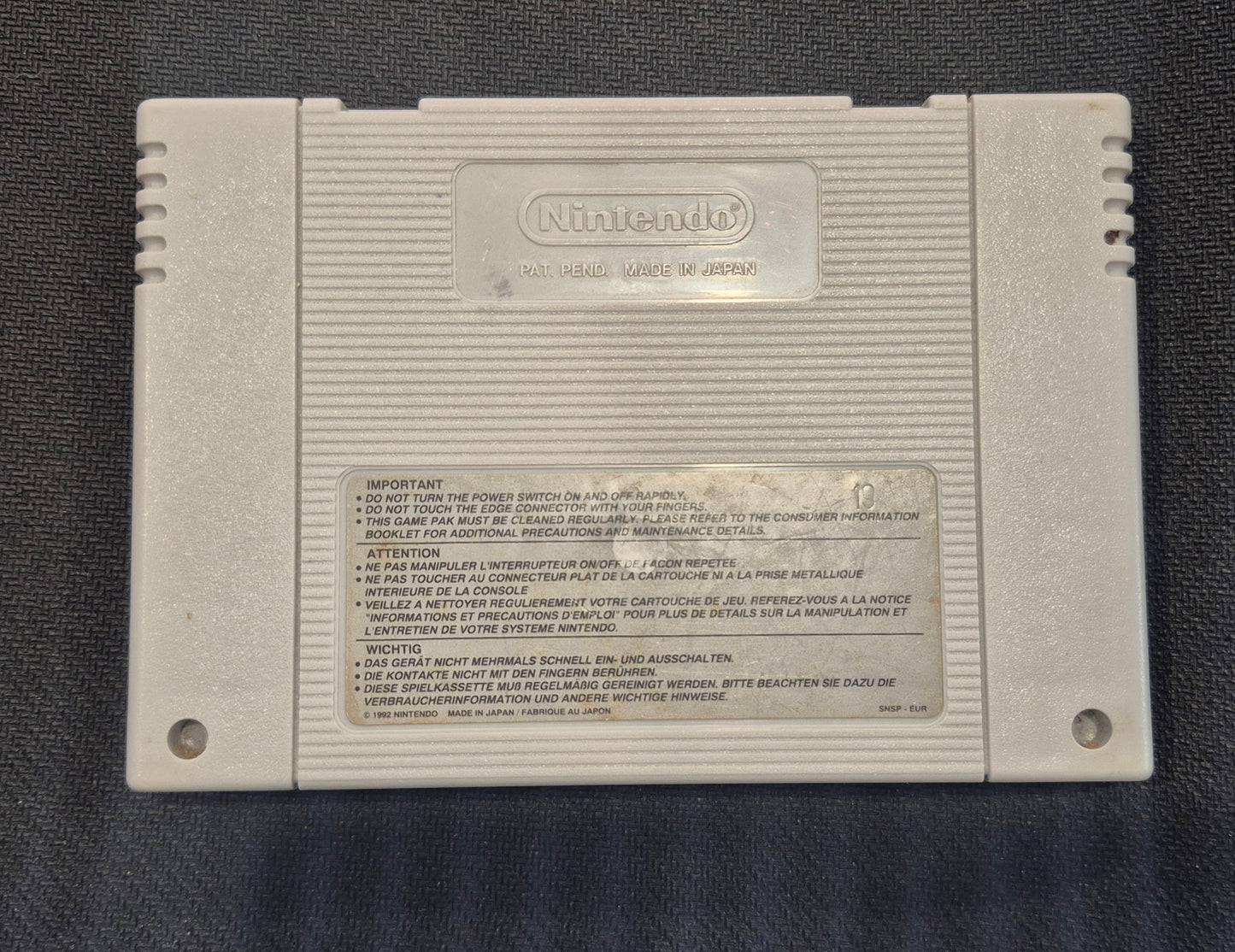 Nintendo SNES Robocop v the Terminator Cart Tested & Cleaned