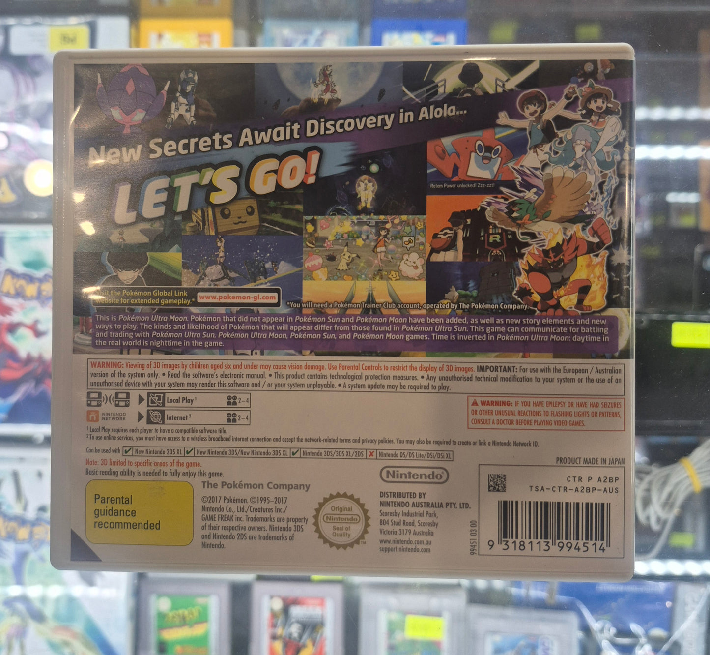 Pokémon Ultra Moon (Nintendo 3DS, 2017) Tested