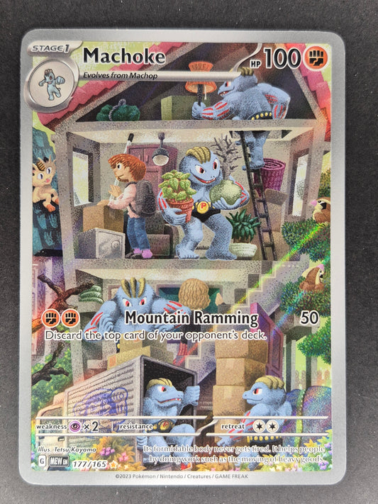 Pokémon TCG Machoke Scarlet & Violet-151 177/165 Holo Illustration Rare