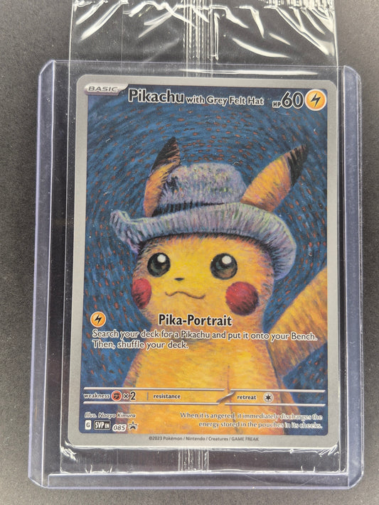 Pikachu with Grey Felt Hat SVP085 SEALED Van Gogh X Promo Pokemon NM