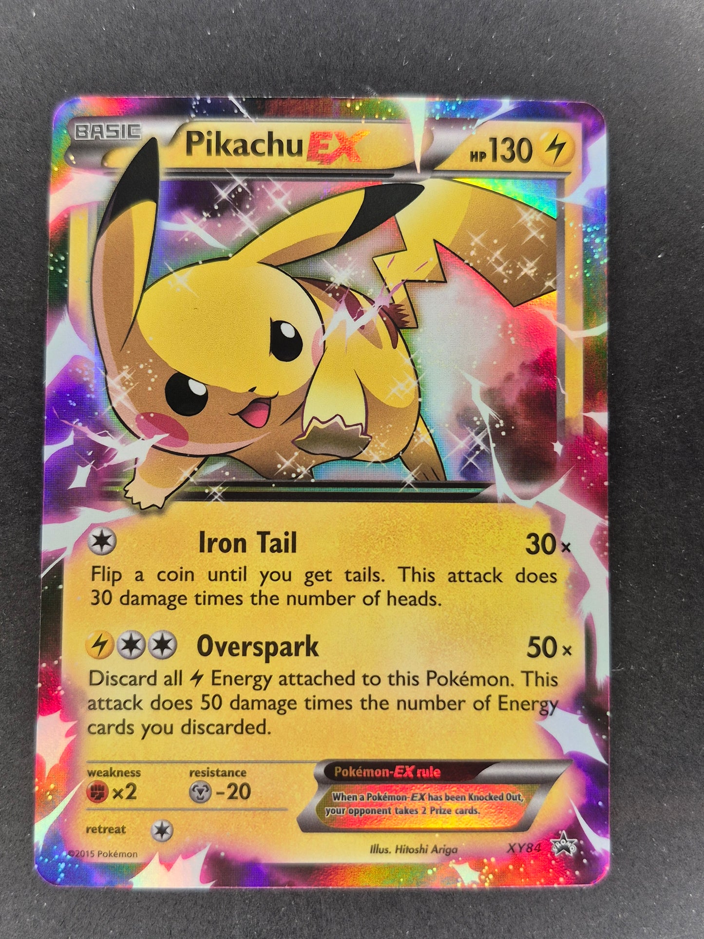 2015 POKEMON XY BLACK STAR PROMO PIKACHU EX #XY84 LP