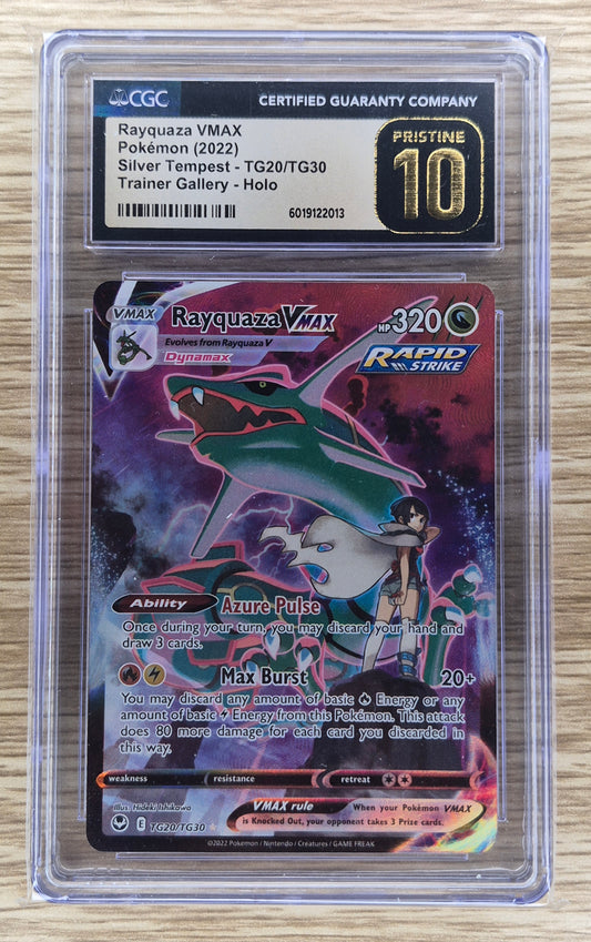2022 Pokemon Rayquaza VMAX Trainer Gallery Holo Rare #TG20/TG30 CGC Pristine 10