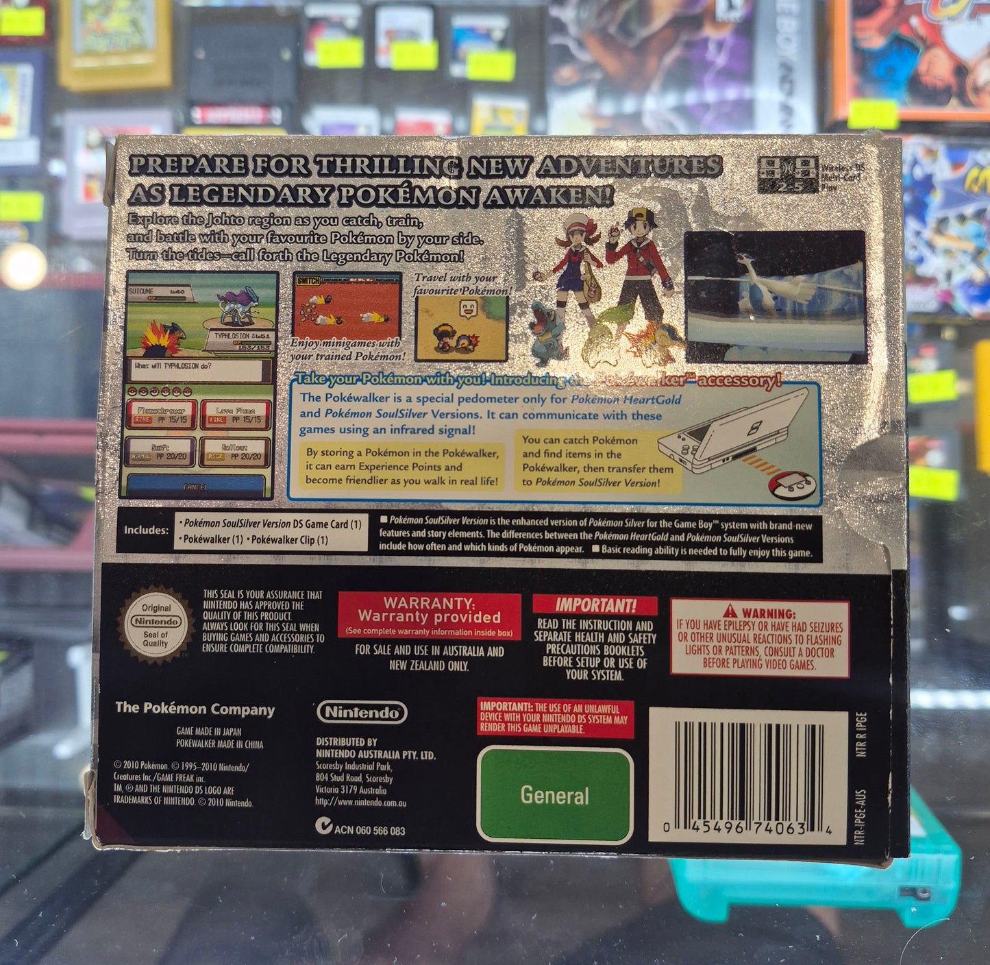 2010 Nintendo DS Pokémon Soul Silver Version in Box w/pokewalker