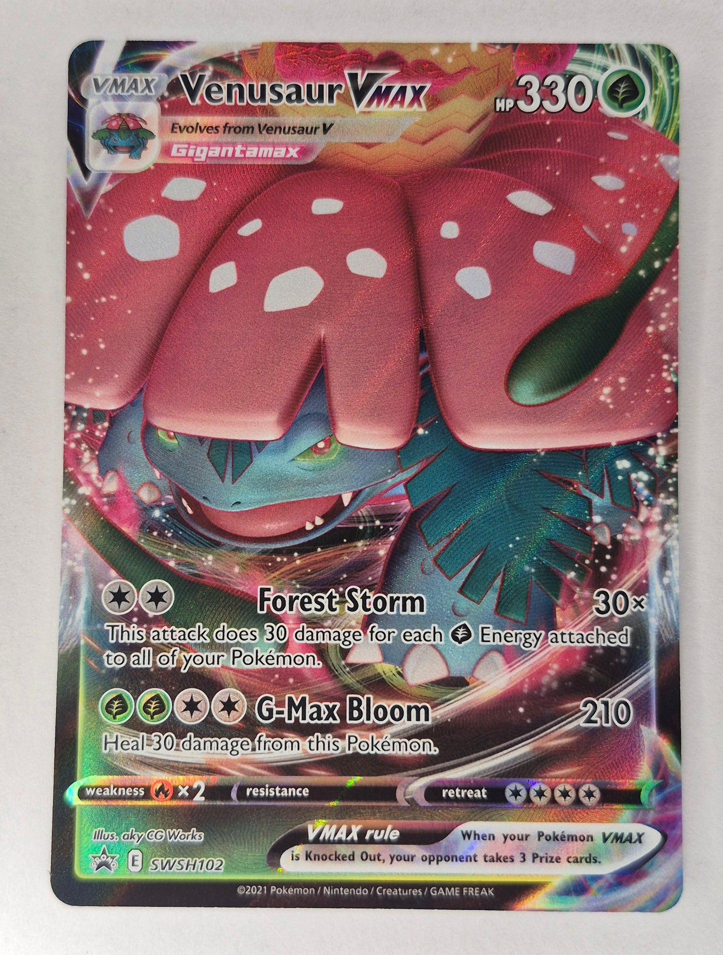 2021 Pokémon TCG Venusaur VMAX Sword & Shield Swsh102 Holo Promo NM
