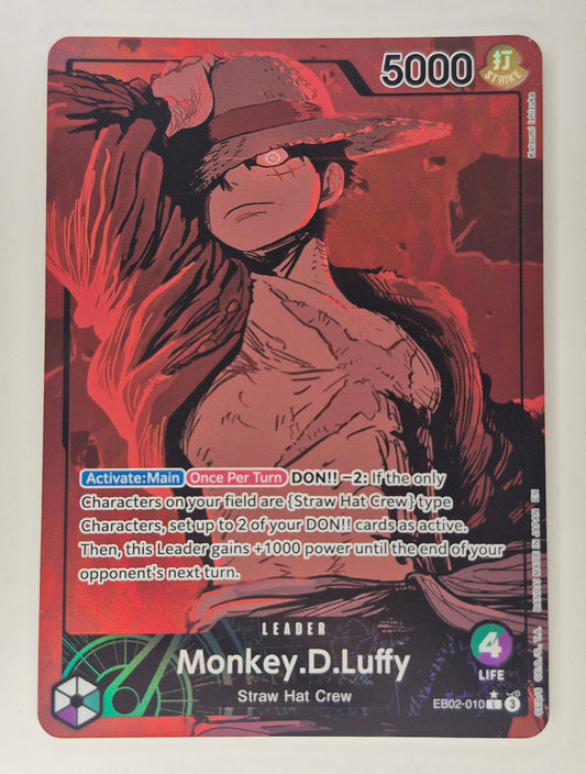 One Piece TCG Anime 25th Collection Luffy EB02-010 L Alt Art English (LP SEE Pics)