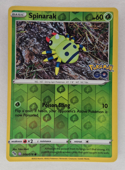 2022 Pokémon 006/078 Spinarak Reverse Holo(Ditto Unpealed)NM