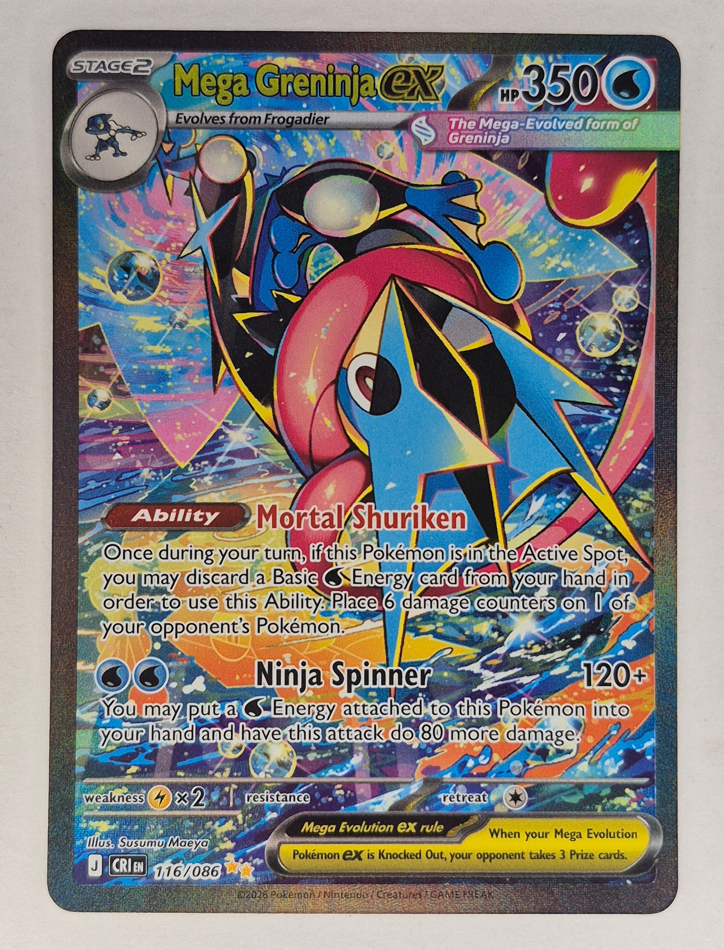 MEGA GRENINJA EX 116/086 SPECIAL ILLUSTRATION RARE CHAOS RISING POKEMON NM/M(1)