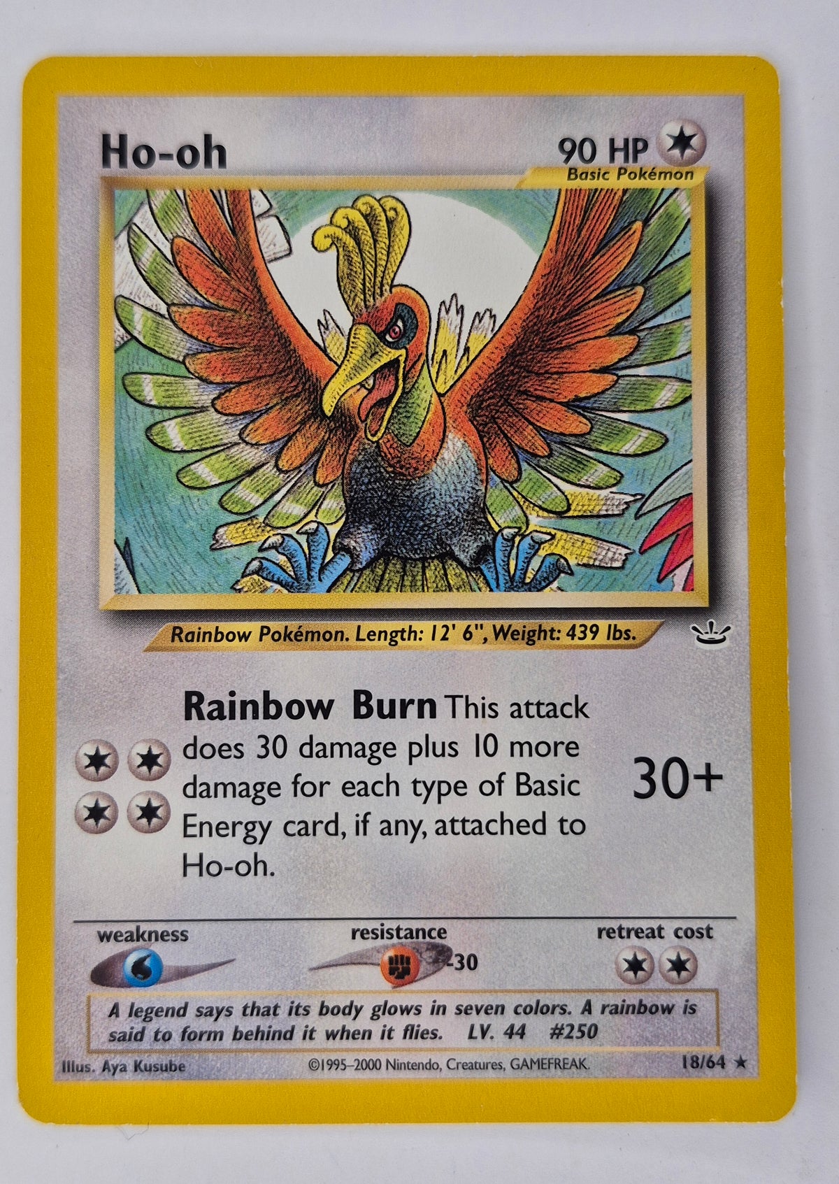 2000 Pokémon Ho-oh 18/64 Rare Neo Revelation LP Non Holo