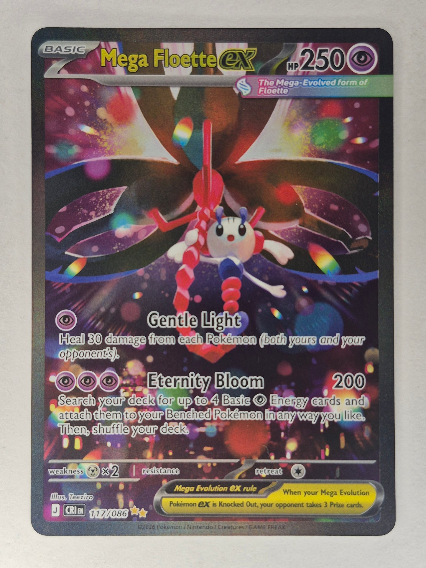 Mega Floette ex - 117/086 - SIR - Chaos Rising - Pokemon Card - NM