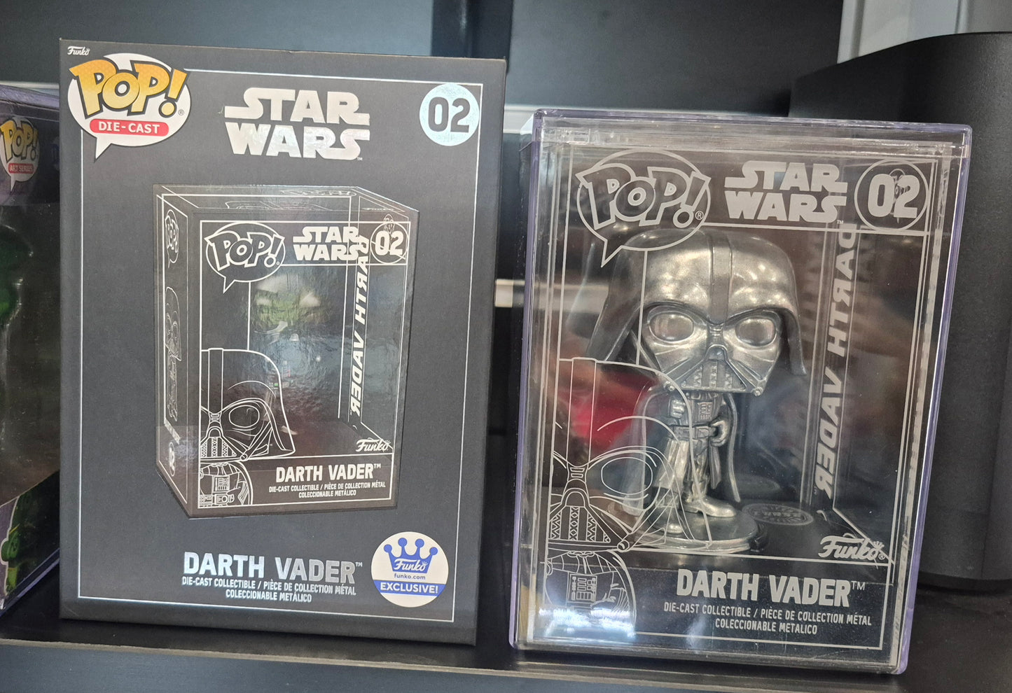 Brand New Darth Vader CHASE 02 Star Wars Die-Cast Funko Pop Figure in Pop Stack