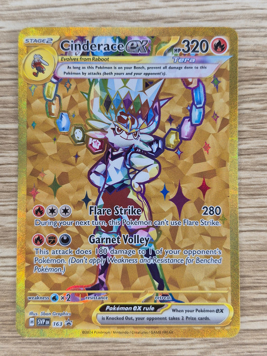 Cinderace ex - SVP163 Promo Scarlet and Violet  Pokemon Card