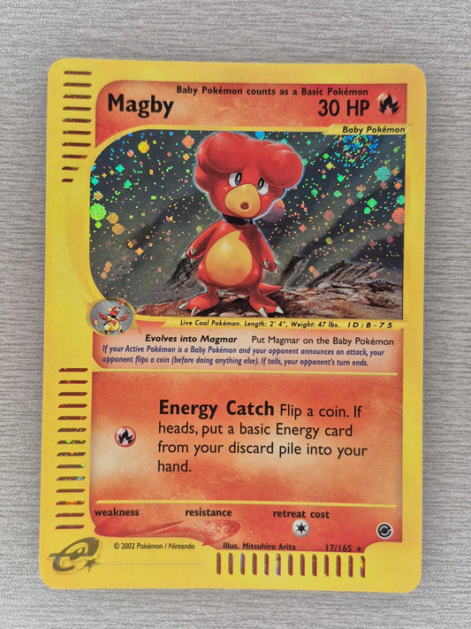 2002 MAGBY 17/165 EXPEDITION E-READER POKÉMON TCG LP Swirl **