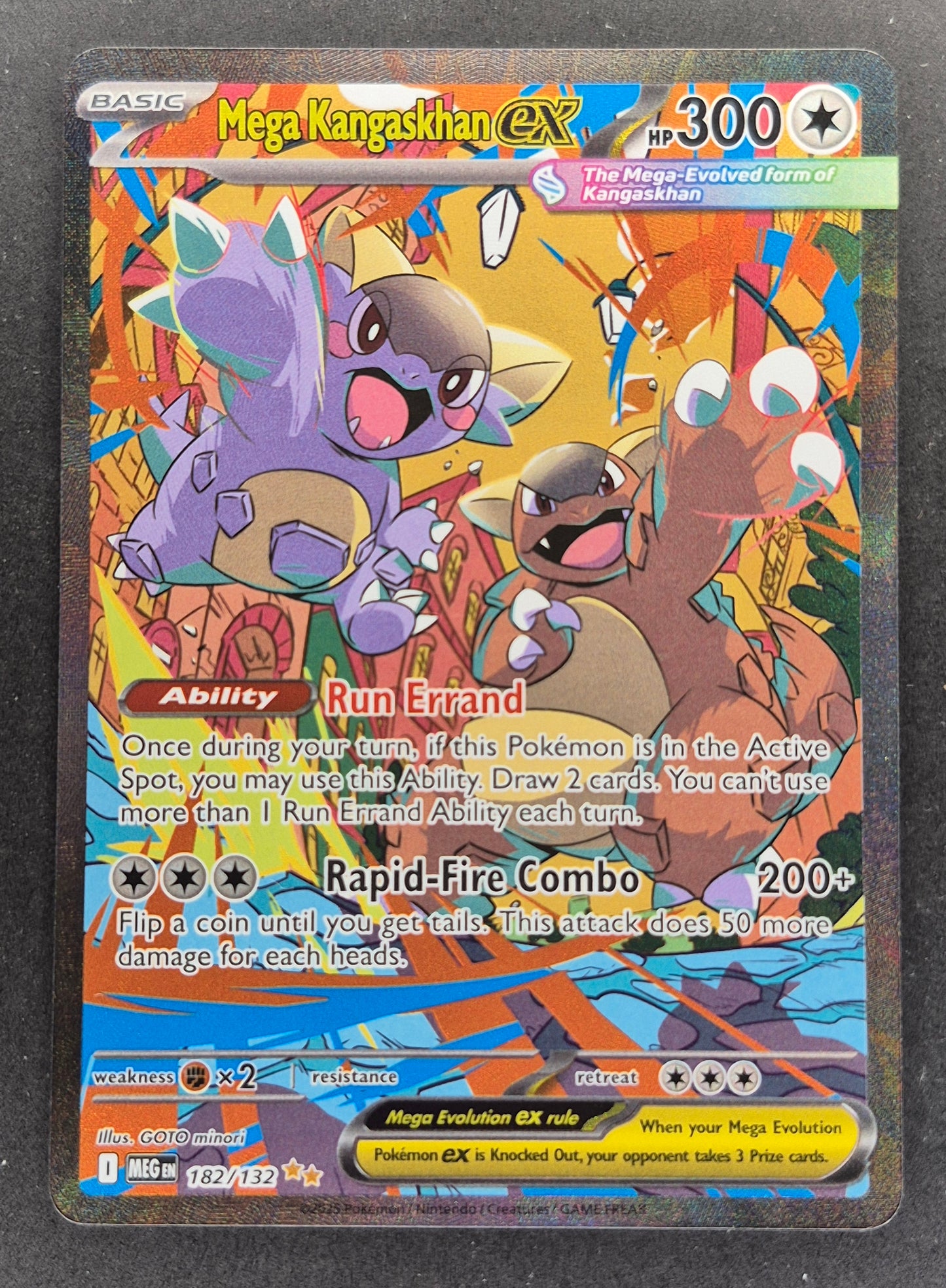 Mega Kangaskhan ex 182/132 ME01: Mega Evolution Pokemon Card NM