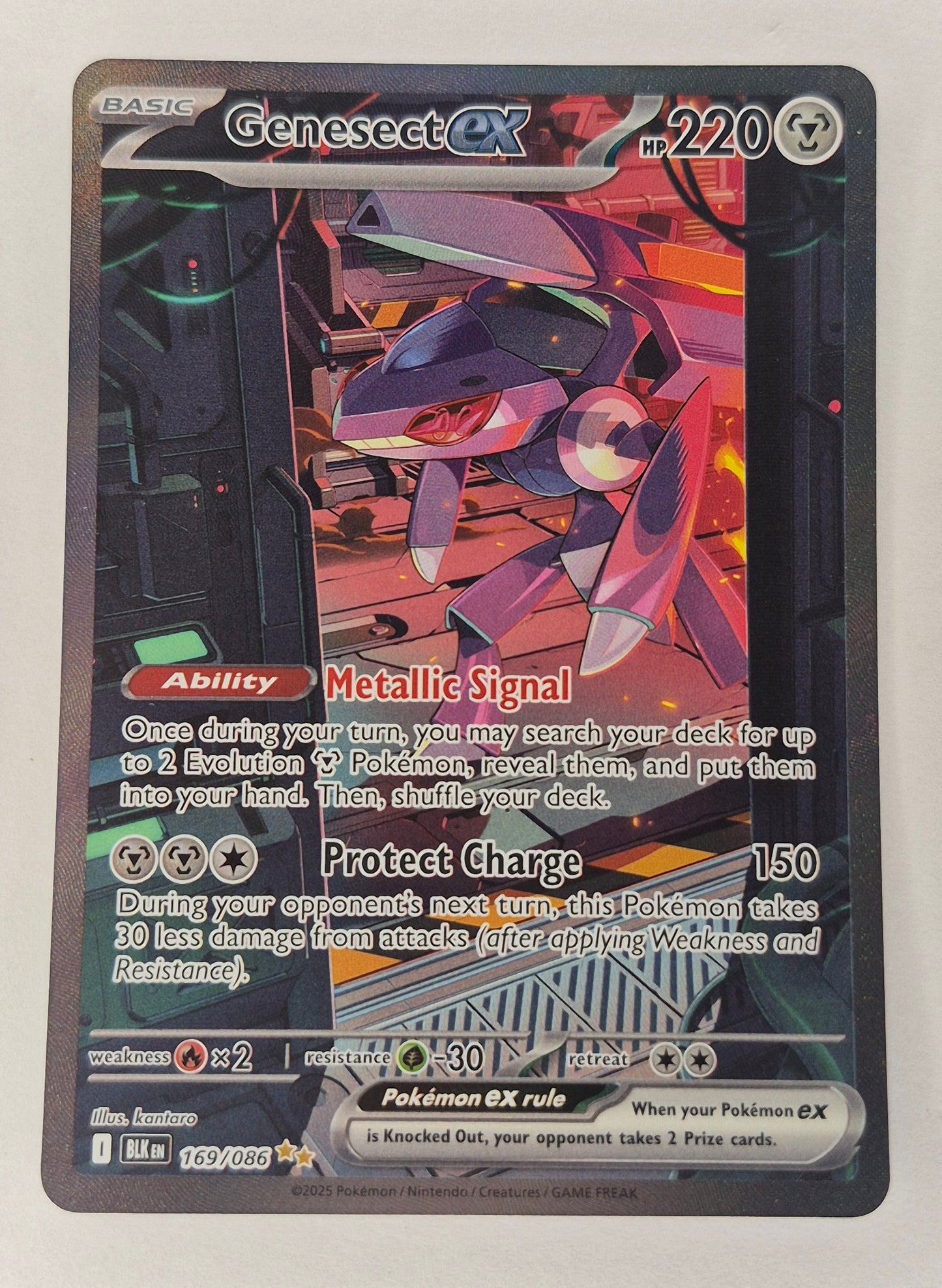 Genesect ex 169/086 SIR | Black Bolt BLK | Near Mint+ | Pokemon TCG