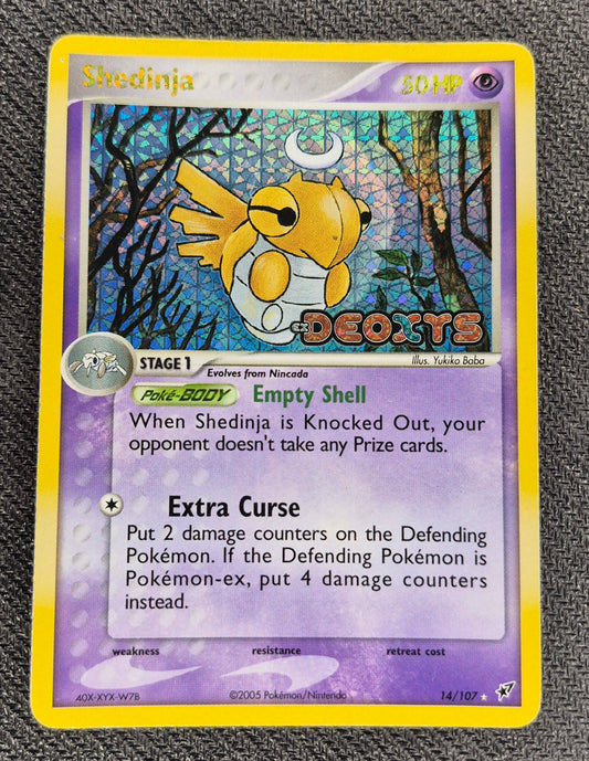 SHEDINJA 14/107 EX DEOXYS REVERSE HOLO STAMPED POKEMON TCG 2005 LP