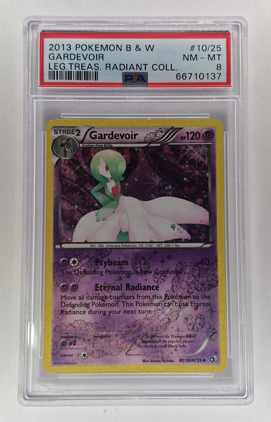 2013 Pokemon Black & White Set #RC10 Gardevoir Holo Card PSA 8