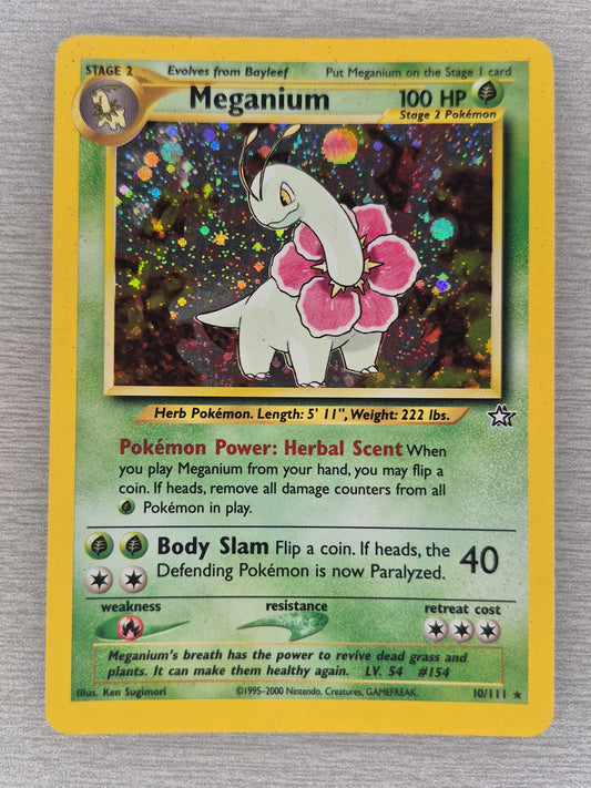 Pokemon TCG 2000 Neo Genesis Meganium 10/111  Holo WOTC LP-NM