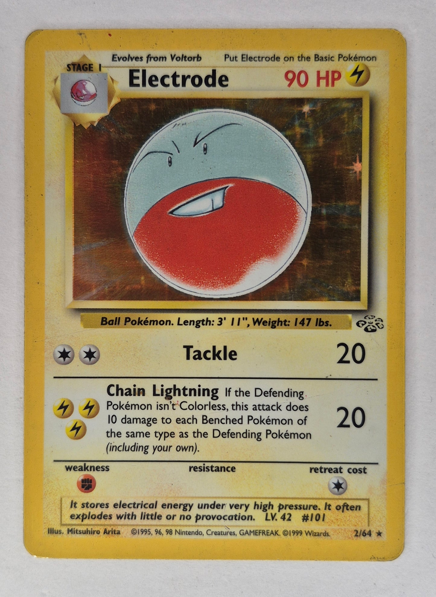 1999 Pokémon Jungle 2/64 Electrode Holo MP