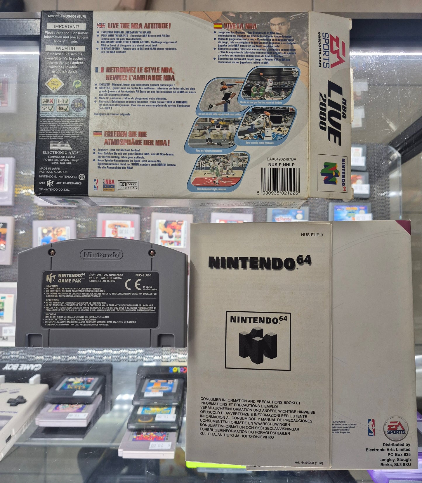 1999 Nintendo N64 EA SPORTS NBA LIVE 2000 Complete in Box Cart like New