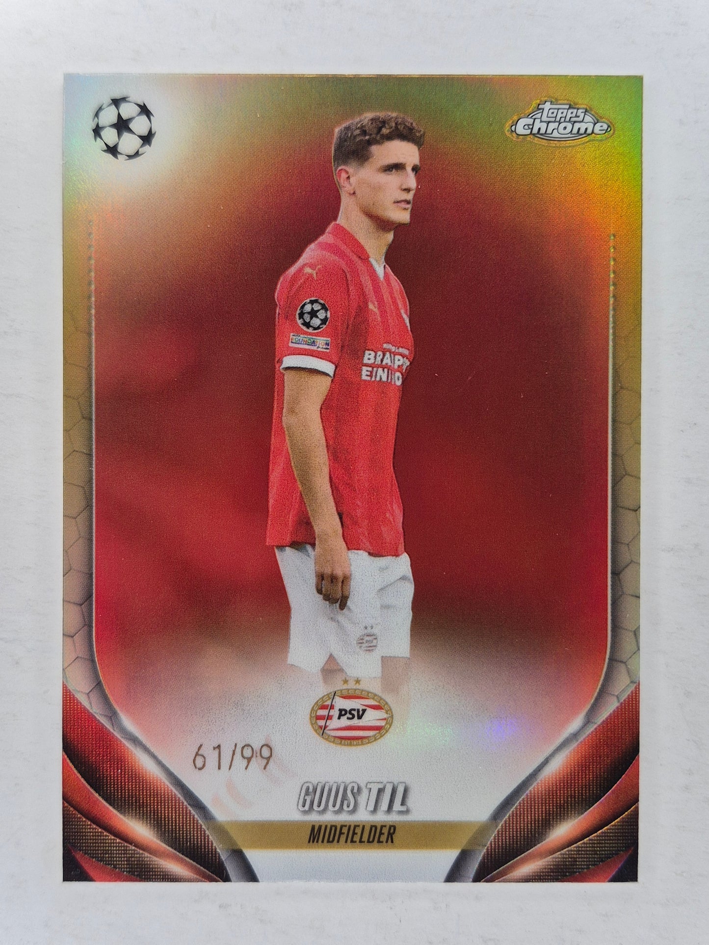 2023-24 Topps Chrome Guus Til  PSV Eindhoven  Team Color Match RC 61/99