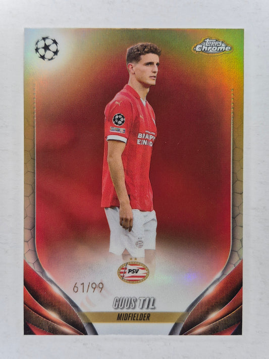 2023-24 Topps Chrome Guus Til  PSV Eindhoven  Team Color Match RC 61/99