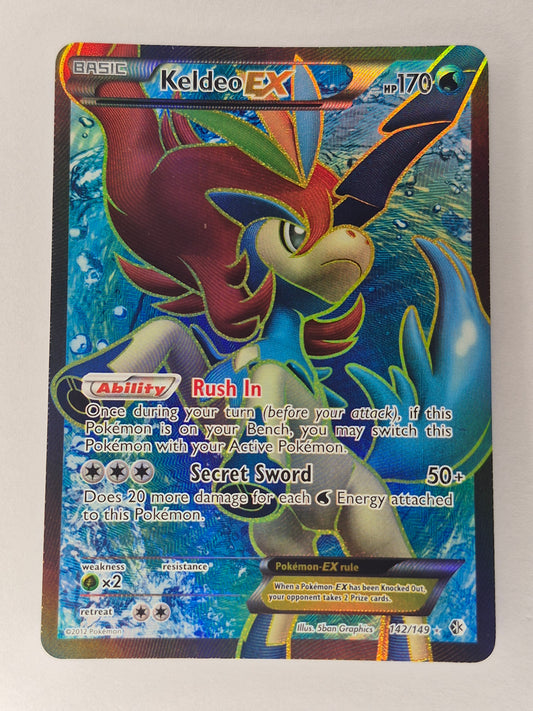Keldeo EX Full Art 142/149 - Boundaries Crossed Pokémon TCG English LP