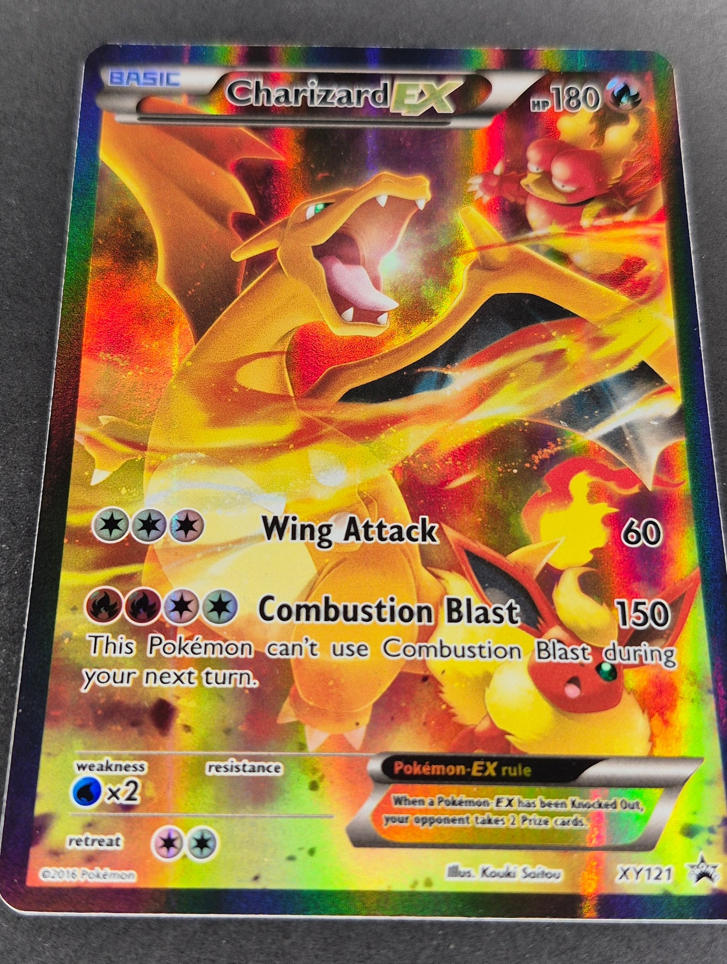 2016 Charizard EX  XY121 - Black Star Promo - Pokemon Card -(OC) LP