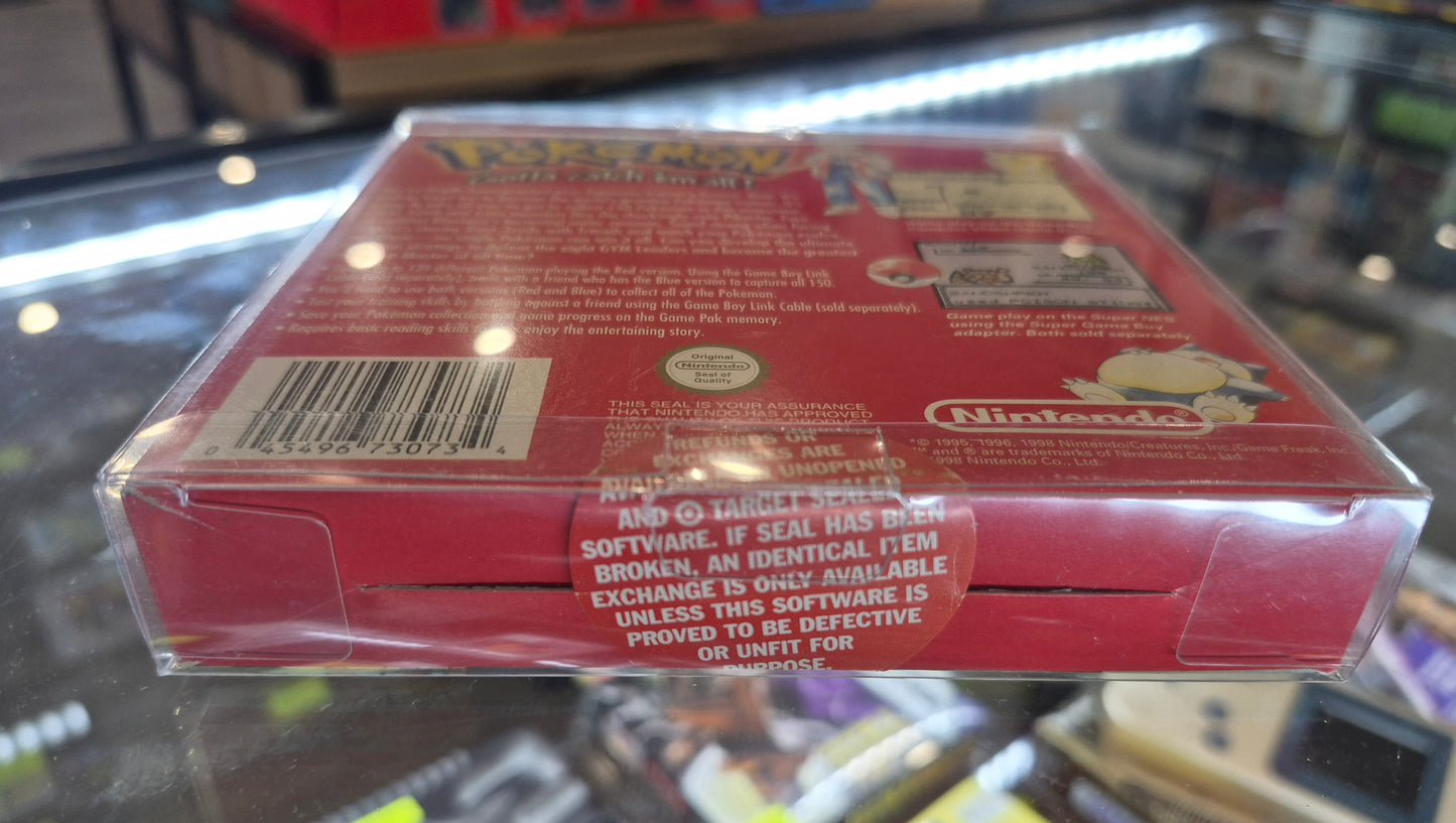 1998 Pokémon Red Version CIB with New Save Battery in Protector AUS PAL
