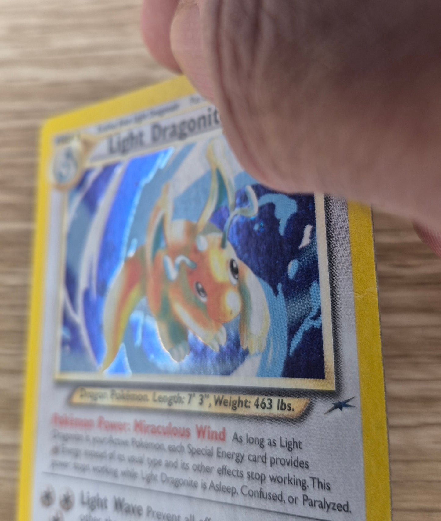 2000 Pokemon Light Dragonite 14/105 Neo Destiny Holo Rare MP/HP SEE Description