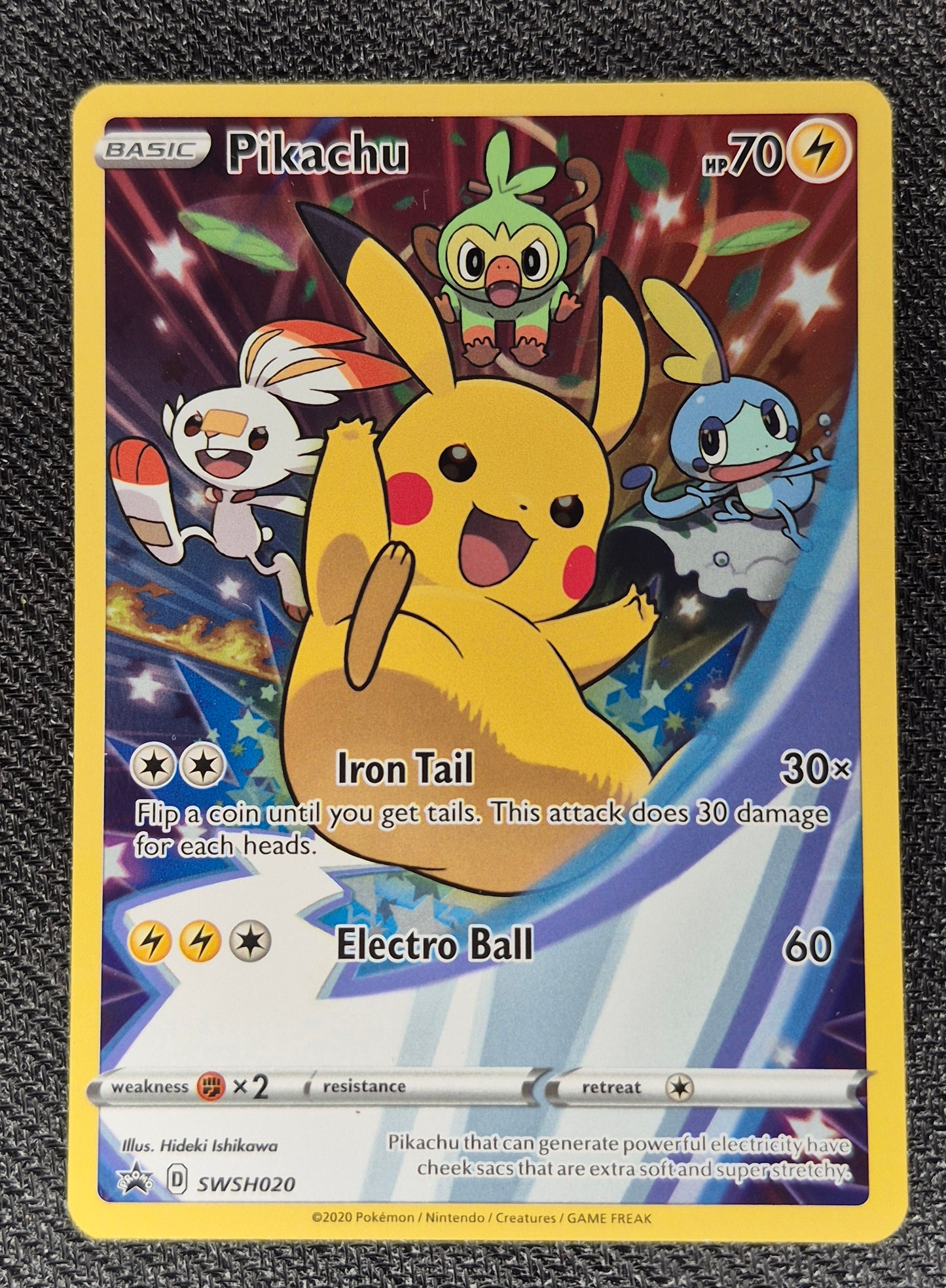 Pikachu SWSH020 Figure Collection Black Star Promo Pokemon Card LP