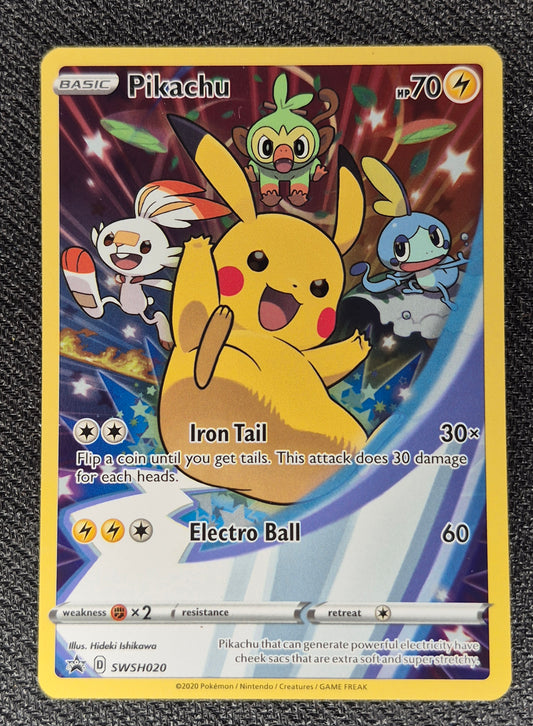Pikachu SWSH020 Figure Collection Black Star Promo Pokemon Card LP