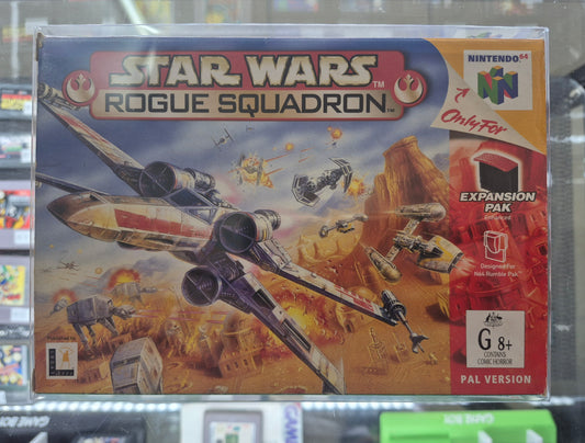 1998 Nintendo N64 Star Wars Rogue Squadron(AUS PAL) Complete in Box. Cart like New