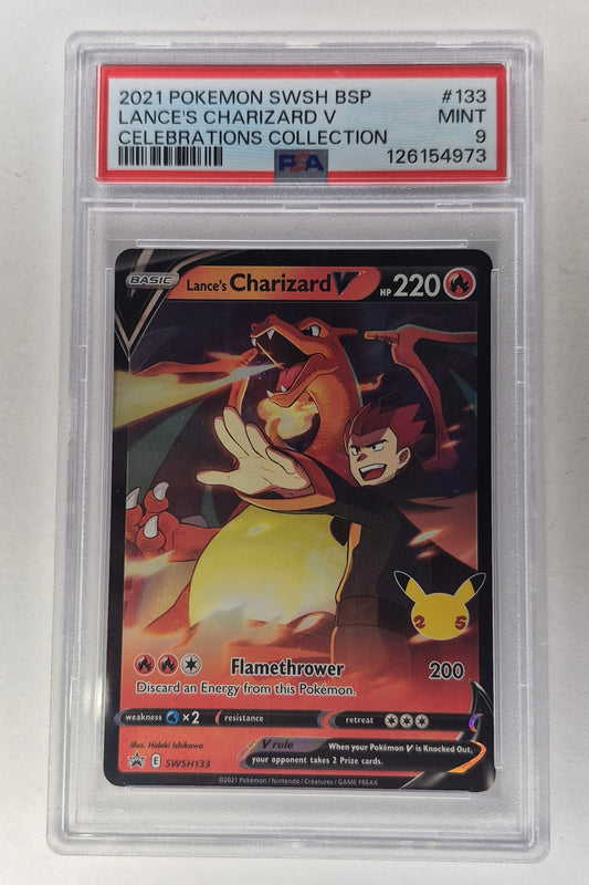 2021 Pokémon  Lance's Charizard V Celebrations Collection SWSH133 PSA 9