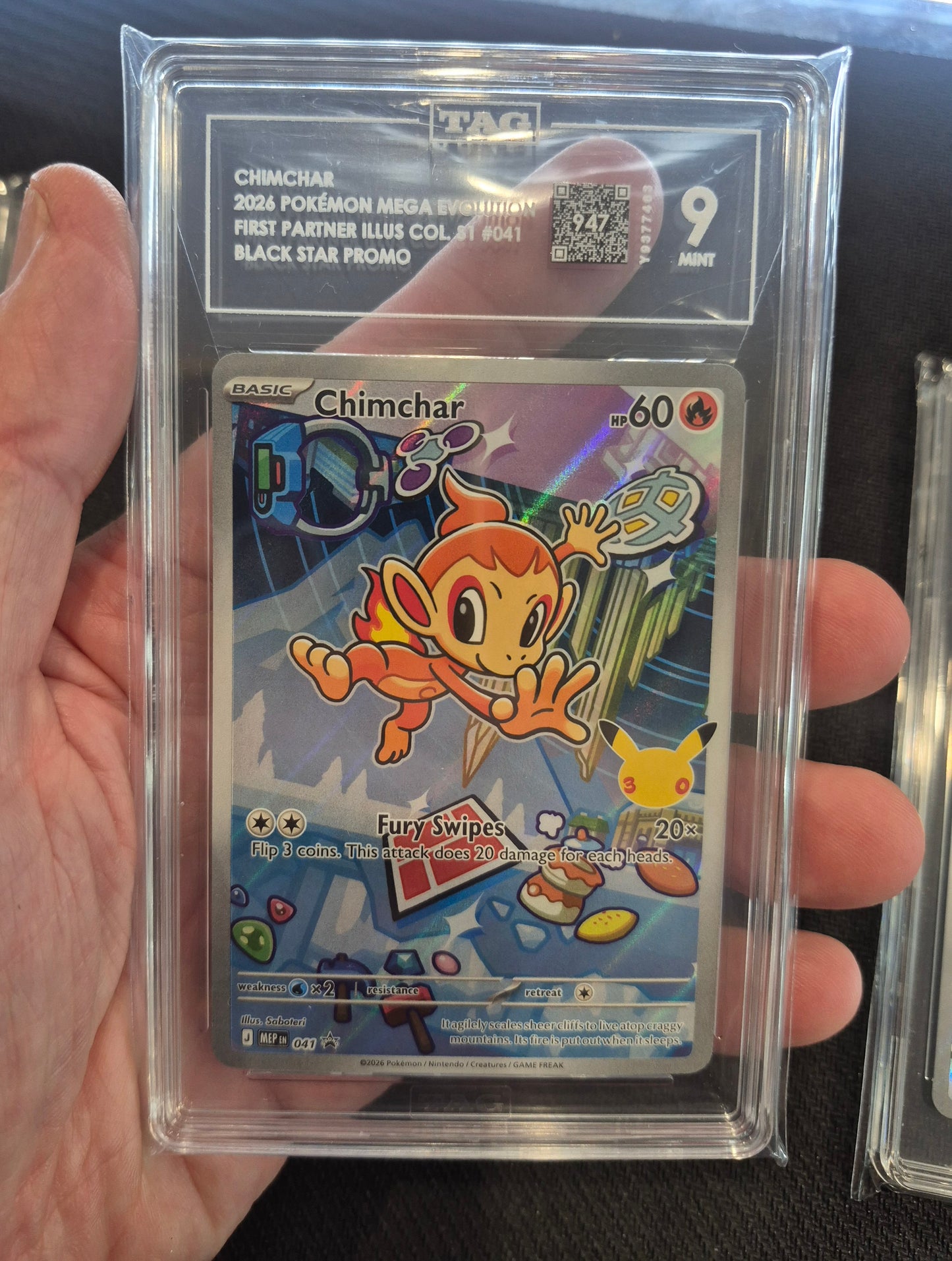 Pokemon 1st Partner Illustration Set TAG 10,9,10 Turtwig,Chimchar,Piplup 040,041,042 Mint