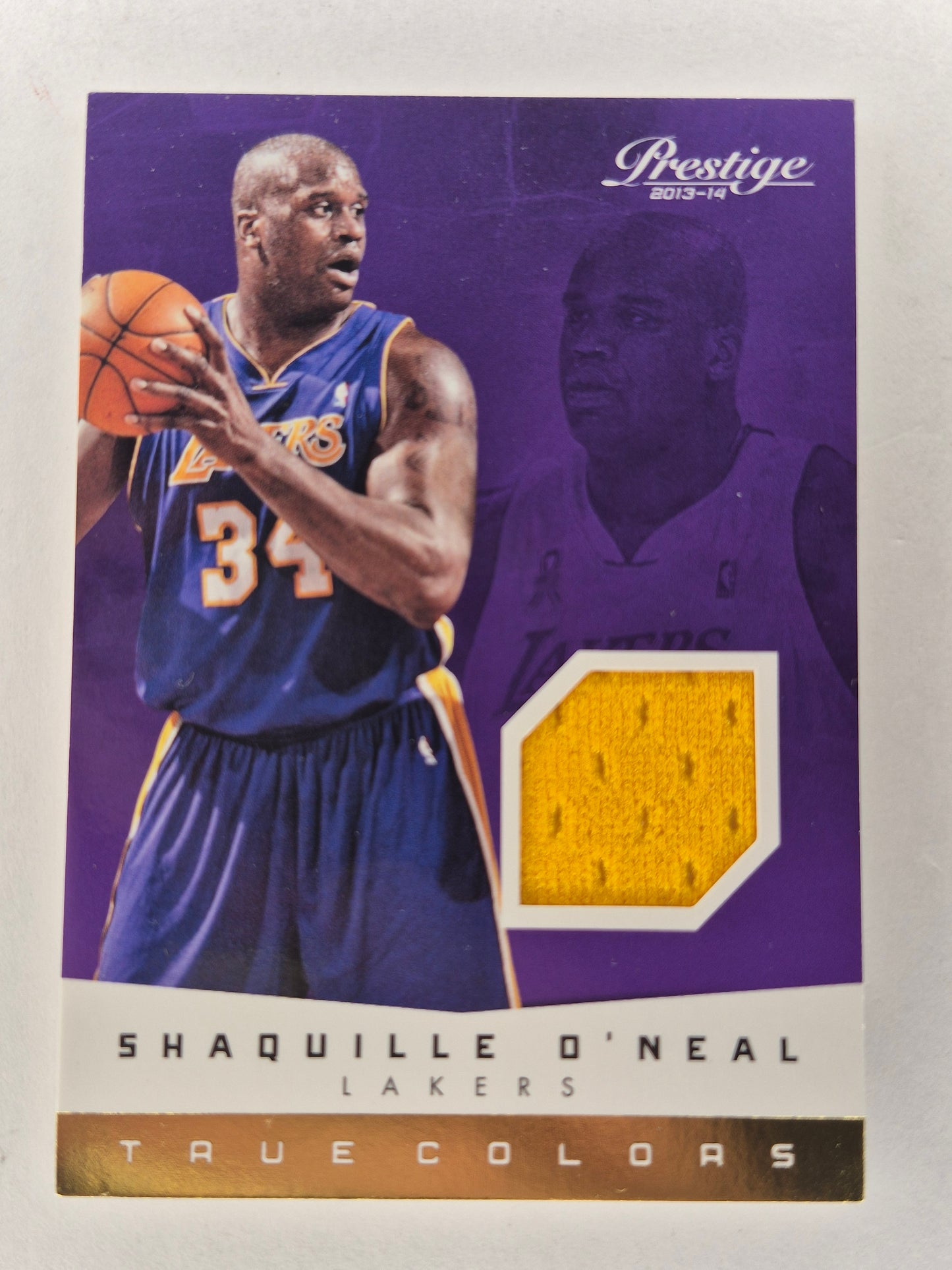 2013/14 Panini Prestige True Colors Shaquille O’neal Purple #67 Game Worn Patch