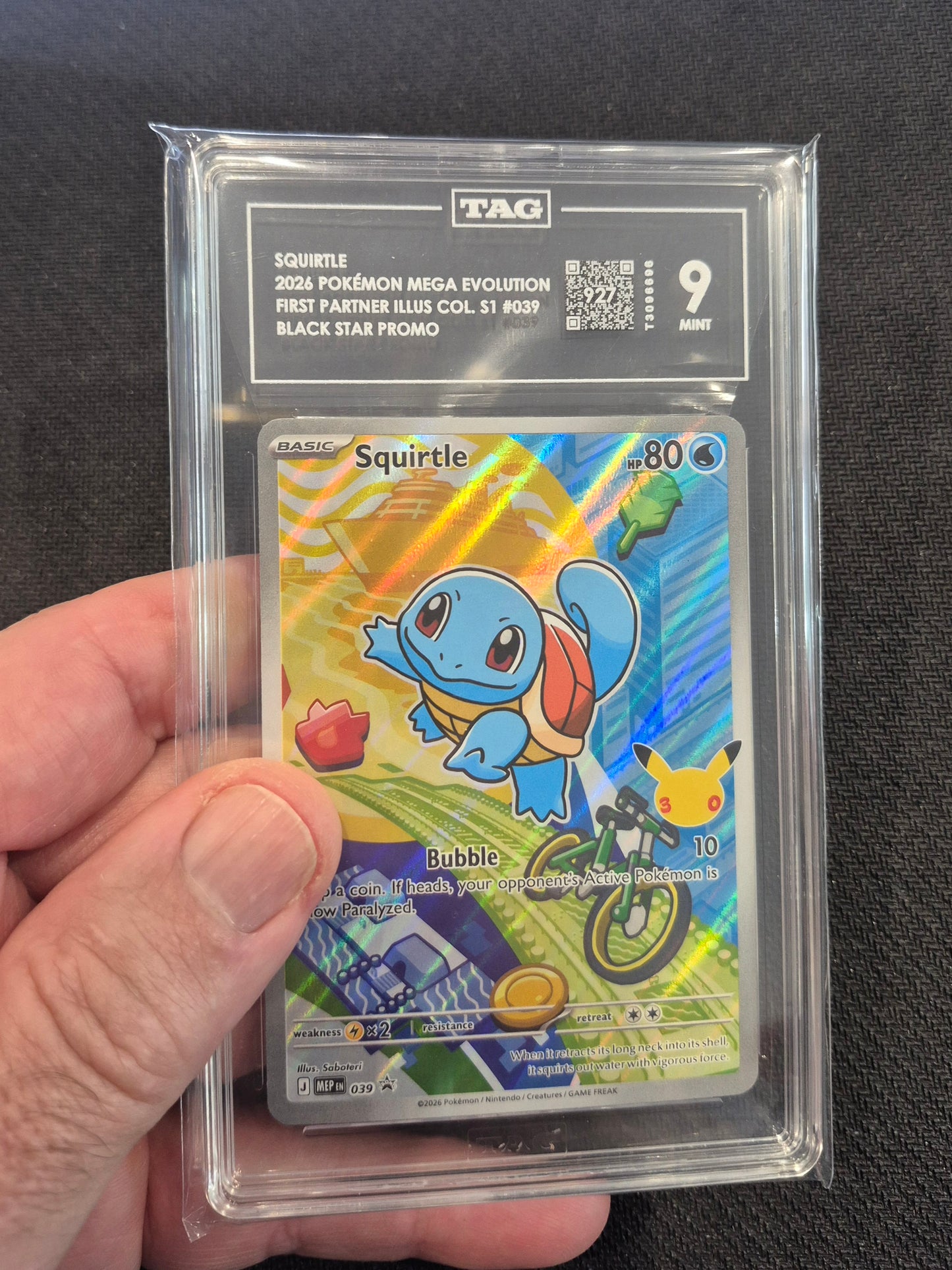Pokemon 1st Partner Illustration Canto Set TAG 9 Bulbasaur,Charmander,Squirtle 037,038,039 Mint