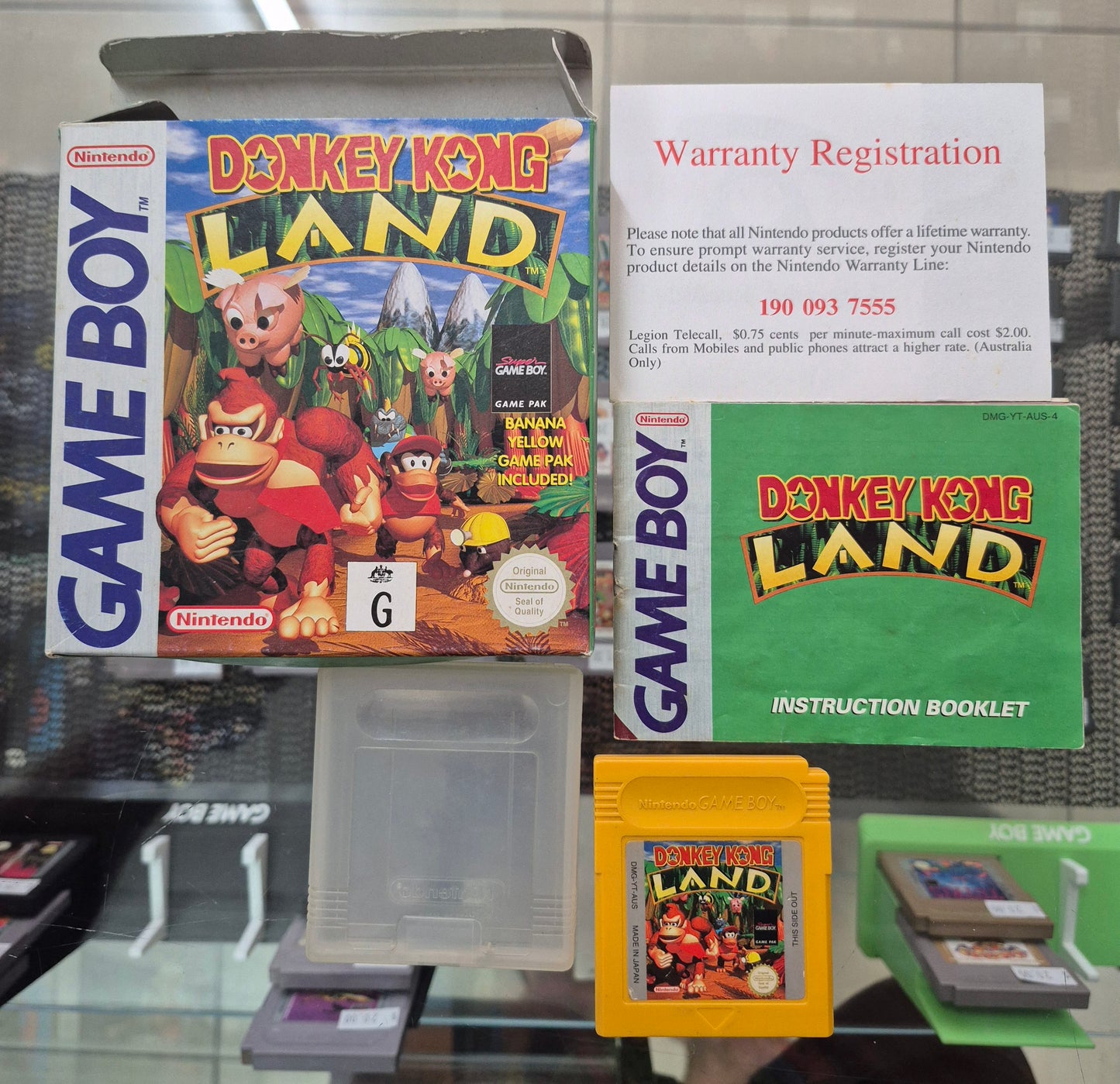 Donkey Kong Land Nintendo Gameboy Game Boxed, New Save Battery(no insert)