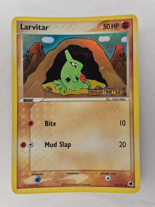 2006 Larvitar 51/101 Dragon Frontiers Pokemon LP Reverse Holo