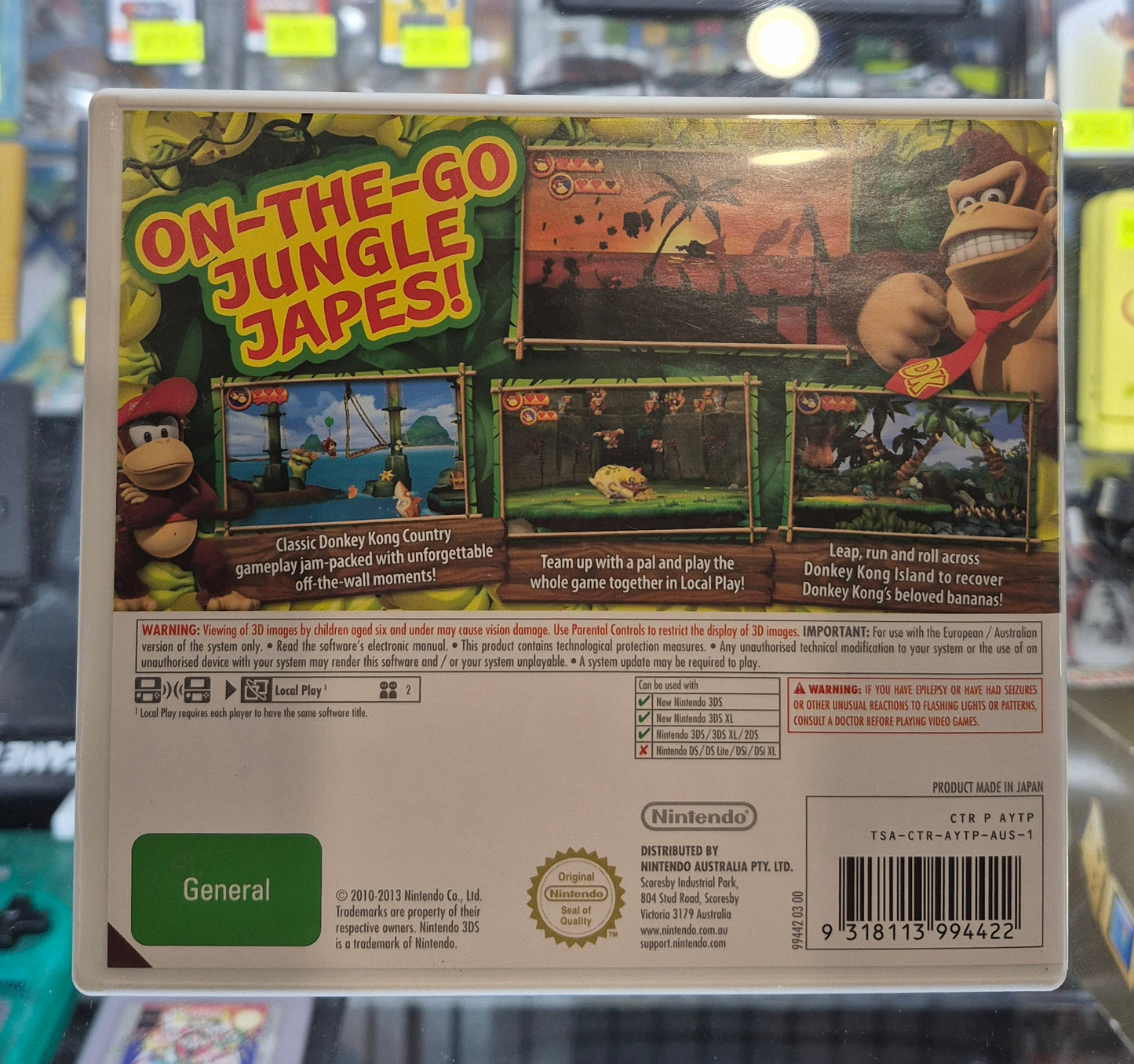 Donkey Kong Country Returns 3D - Nintendo 3DS - PAL - Tested