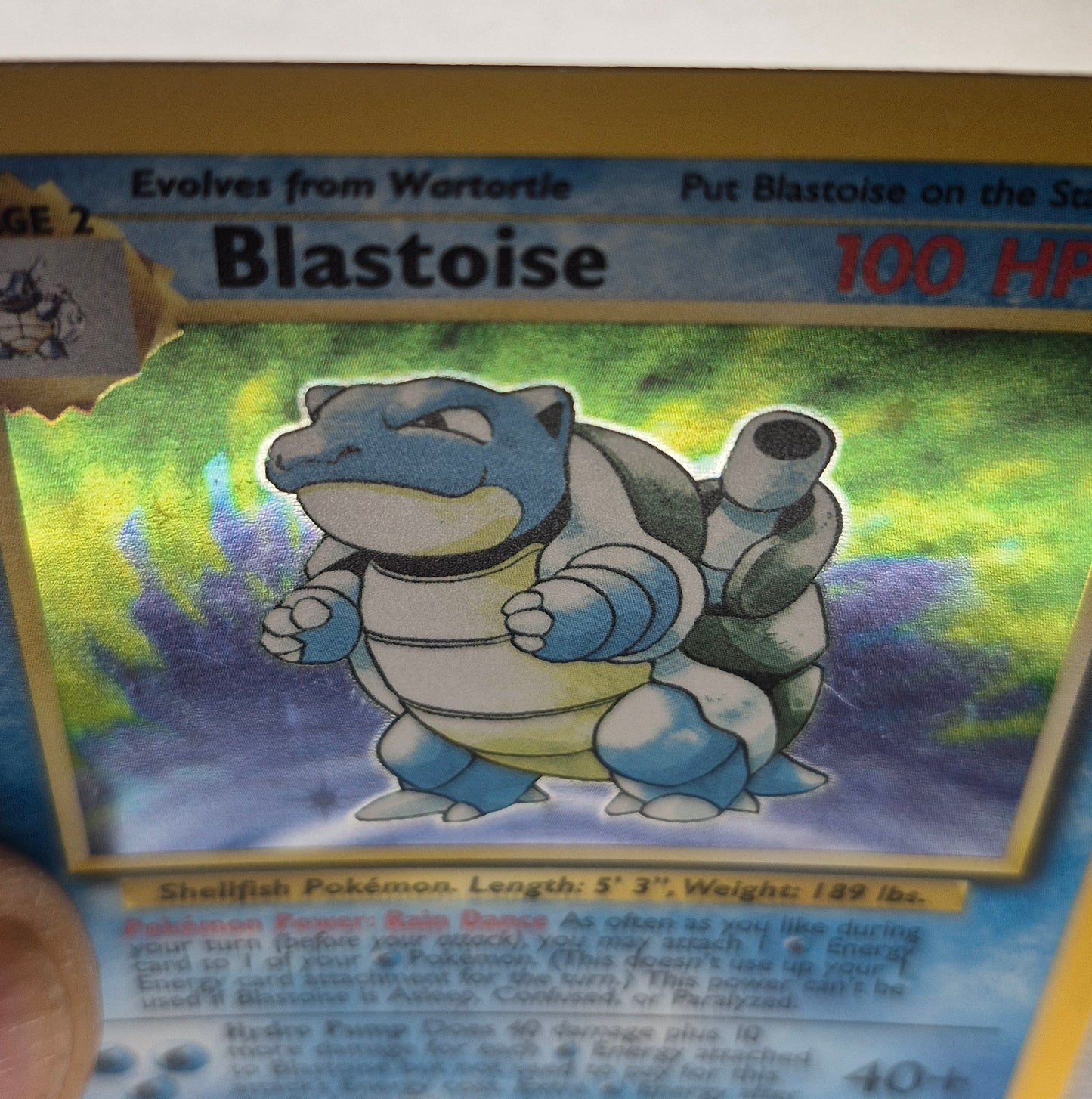 Blastoise Base Set 2/102 Holo Rare 1999 WOTC Pokemon Card LP 1
