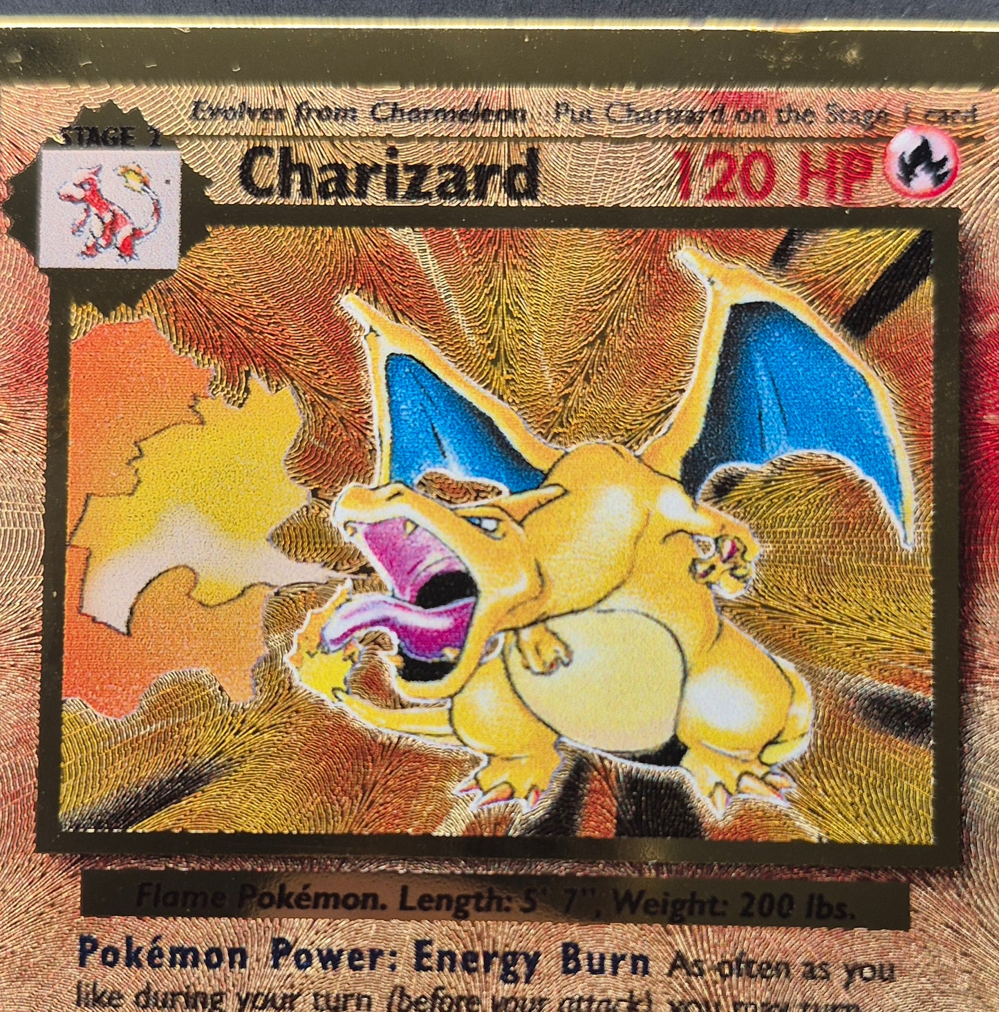 2021 Pokemon Celebrations 4/102 Gold Charizard Metal Card