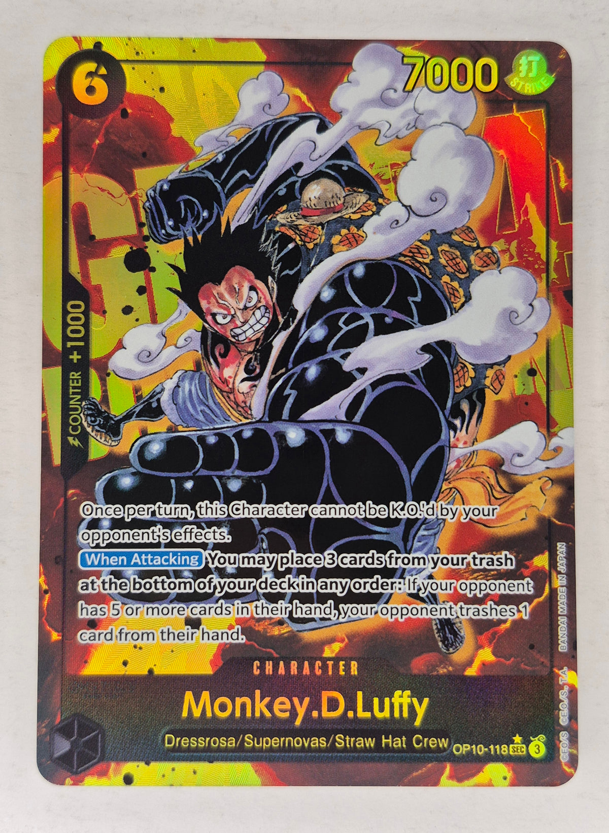 Monkey.D.Luffy (118)SEC (Parallel) OP10-118 Royal Blood Foil NM