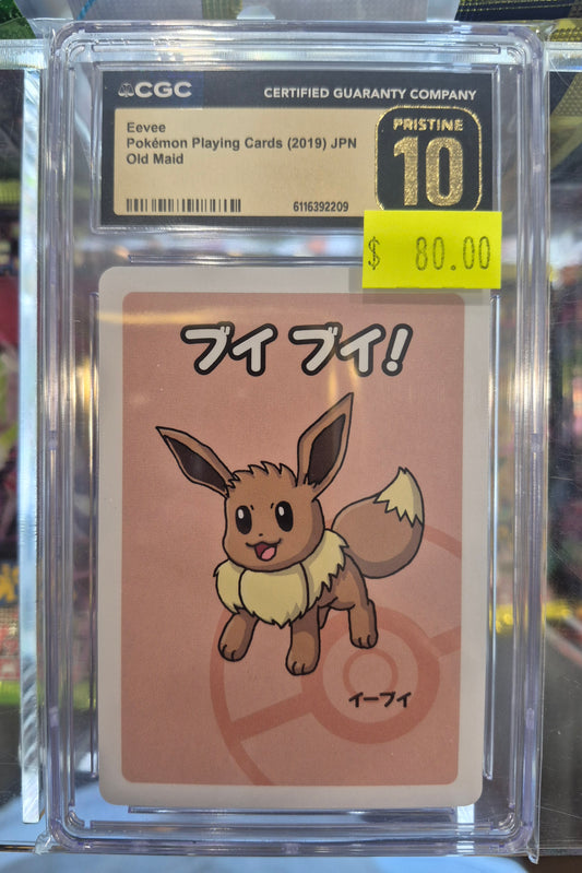 CGC 10 Pristine Eevee Old Maid 2019 Japanese Pokemon Card