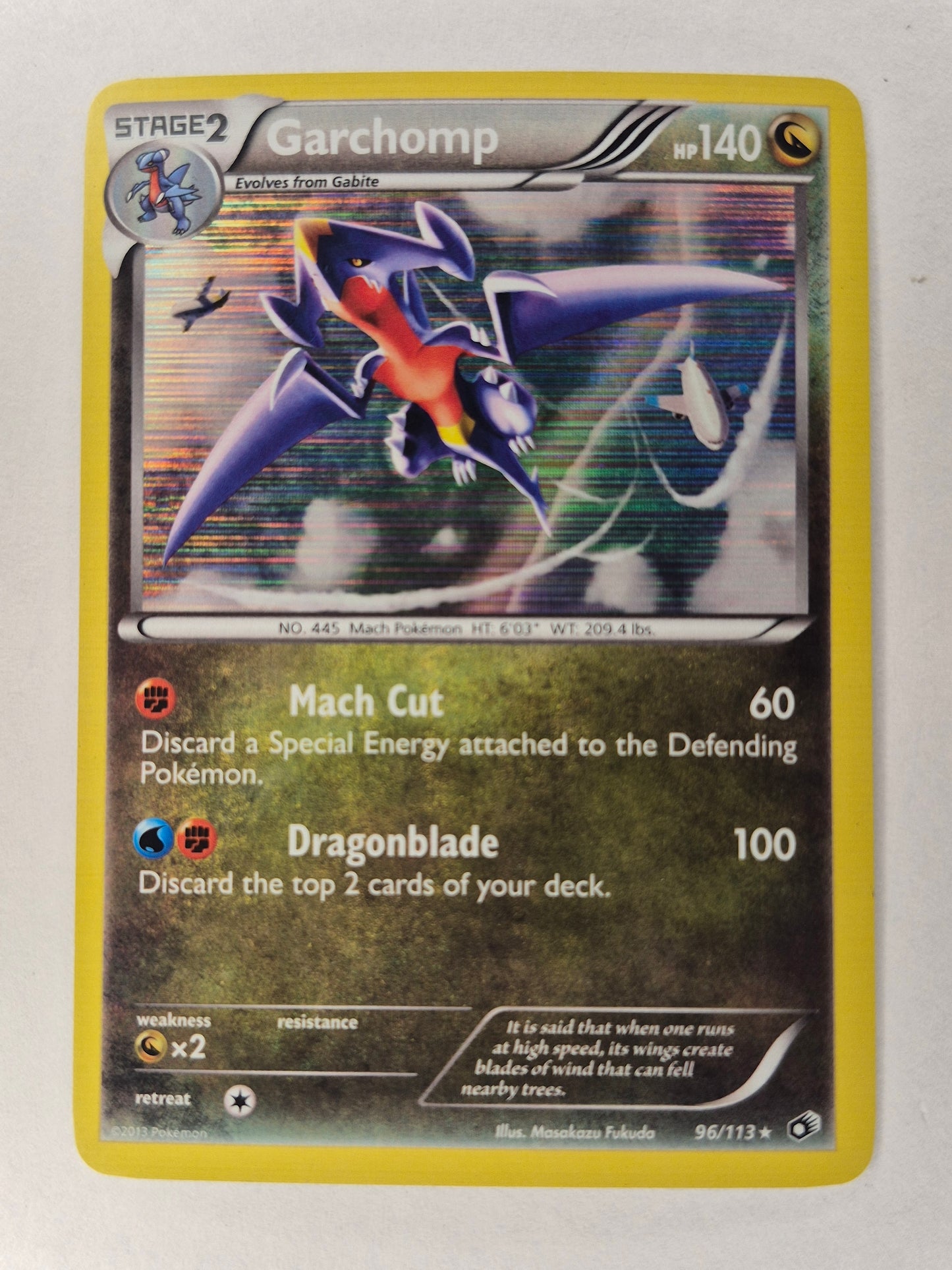 2013 POKEMON B&W LEGEND TREASURES #96 GARCHOMP-HOLO LP