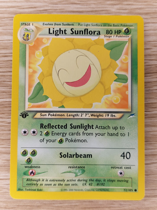 Pokemon 2000 Light Sunflora Neo Destiny 1st edition Common 72/105