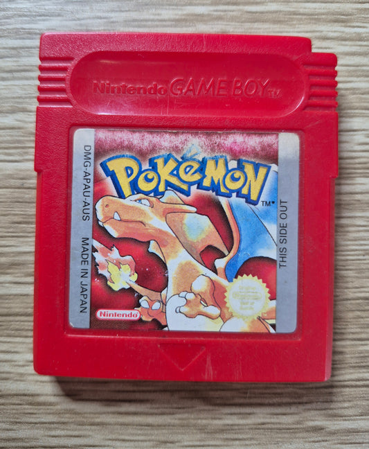 Nintendo Gameboy Cartridge - POKEMON RED  CHARIZARD- VGC Tested AUS PAL CART.NEW BATTERY