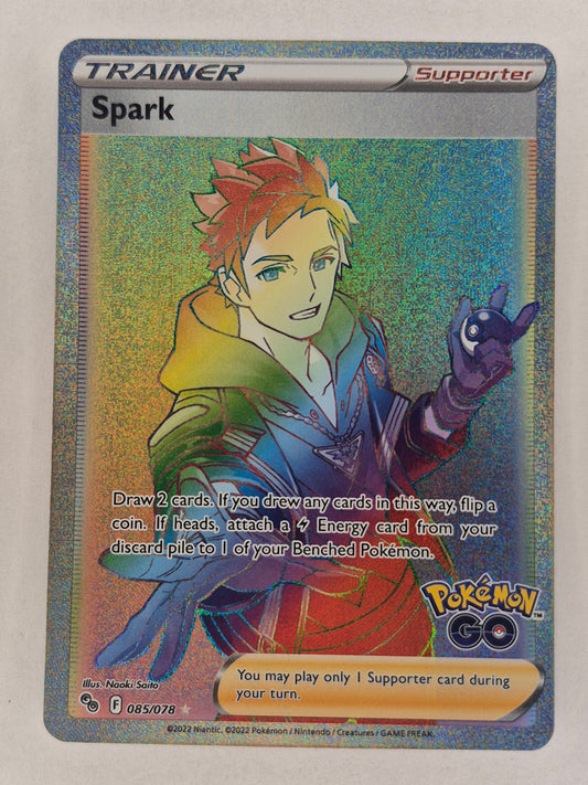 Spark - 085/078 - Rainbow Secret Rare Card - Pokemon GO -  NM